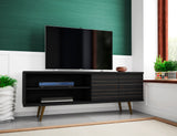 Liberty 62.99" Mid-Century Modern TV Stand in Black by Manhattan Comfort at Eve Furniture