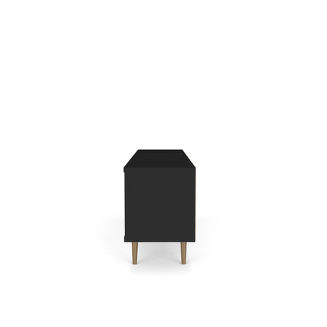 Liberty 62.99" Mid-Century Modern TV Stand in Black by Manhattan Comfort at Eve Furniture