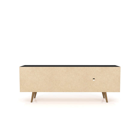 Liberty 62.99" Mid-Century Modern TV Stand in Black by Manhattan Comfort at Eve Furniture