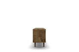 Liberty 62.99" Mid-Century Modern TV Stand in Rustic Brown and Aqua Blue by Manhattan Comfort at Eve Furniture
