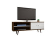 Liberty 62.99" Mid-Century Modern TV Stand in Rustic Brown and White by Manhattan Comfort at Eve Furniture