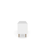 Liberty 62.99" Mid-Century Modern TV Stand in White and 3D Brown Prints by Manhattan Comfort at Eve Furniture