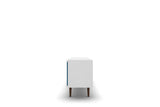 Liberty 62.99" Mid-Century Modern TV Stand in White and Aqua Blue by Manhattan Comfort at Eve Furniture