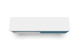 Liberty 62.99" Mid-Century Modern TV Stand in White and Aqua Blue by Manhattan Comfort at Eve Furniture