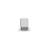 Liberty 62.99" Mid-Century Modern TV Stand in White and Rustic Brown by Manhattan Comfort at Eve Furniture