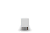 Liberty 62.99" Mid-Century Modern TV Stand in White and Yellow by Manhattan Comfort at Eve Furniture