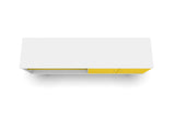 Liberty 62.99" Mid-Century Modern TV Stand in White and Yellow by Manhattan Comfort at Eve Furniture