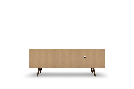 Liberty 62.99" Mid-Century Modern TV Stand in White and Yellow by Manhattan Comfort at Eve Furniture