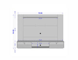 Liberty 70.86 Floating Entertainment Center in White by Manhattan Comfort at Eve Furniture