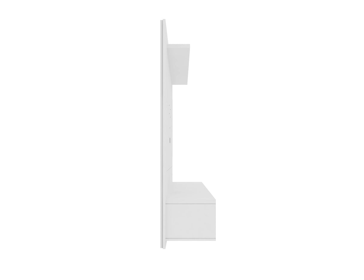 Liberty 70.86 Floating Entertainment Center in White by Manhattan Comfort at Eve Furniture