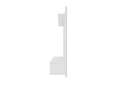 Liberty 70.86 Floating Entertainment Center in White by Manhattan Comfort at Eve Furniture