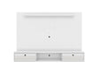 Liberty 70.86 Floating Entertainment Center in White by Manhattan Comfort at Eve Furniture