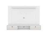 Liberty 70.86 Floating Entertainment Center in White by Manhattan Comfort at Eve Furniture