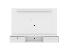 Liberty 70.86 Floating Entertainment Center in White by Manhattan Comfort at Eve Furniture