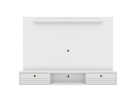 Liberty 70.86 Floating Entertainment Center in White by Manhattan Comfort at Eve Furniture