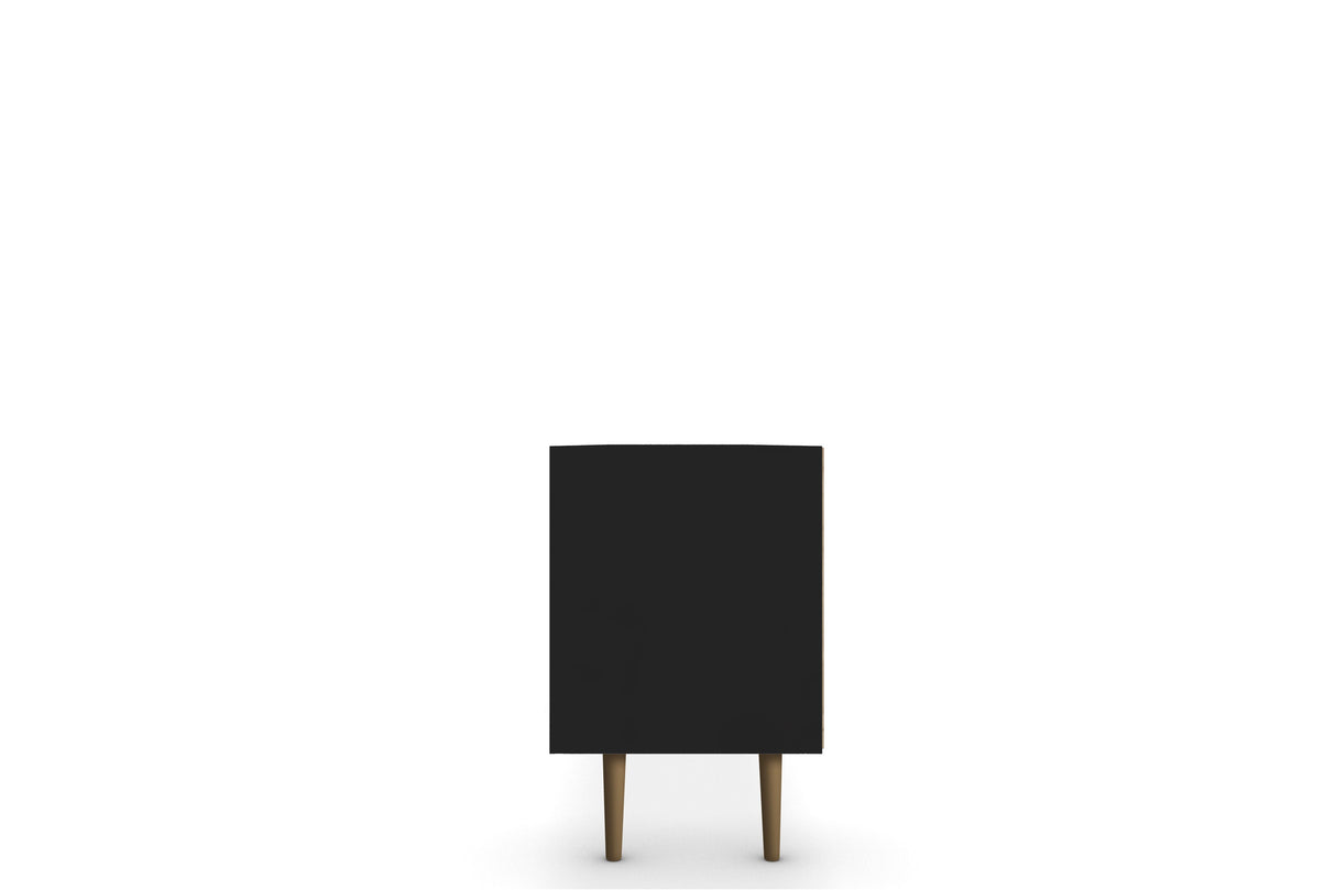 Liberty 70.86" Mid-Century Modern TV Stand in Black by Manhattan Comfort at Eve Furniture