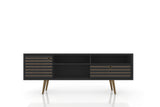 Liberty 70.86" Mid-Century Modern TV Stand in Black by Manhattan Comfort at Eve Furniture