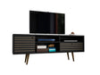 Liberty 70.86" Mid-Century Modern TV Stand in Black by Manhattan Comfort at Eve Furniture