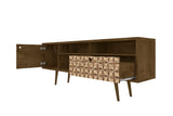 Liberty 70.86" Mid-Century Modern TV Stand in Rustic Brown and 3D Brown Prints by Manhattan Comfort at Eve Furniture