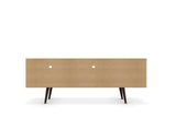 Liberty 70.86" Mid-Century Modern TV Stand in Rustic Brown and Aqua Blue by Manhattan Comfort at Eve Furniture