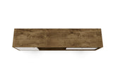 Liberty 70.86" Mid-Century Modern TV Stand in Rustic Brown and White by Manhattan Comfort at Eve Furniture