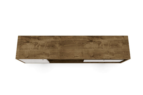 Liberty 70.86" Mid-Century Modern TV Stand in Rustic Brown and White by Manhattan Comfort at Eve Furniture