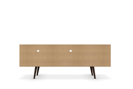 Liberty 70.86" Mid-Century Modern TV Stand in Rustic Brown and Yellow by Manhattan Comfort at Eve Furniture