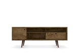 Liberty 70.86" Mid-Century Modern TV Stand in Rustic Brown by Manhattan Comfort at Eve Furniture