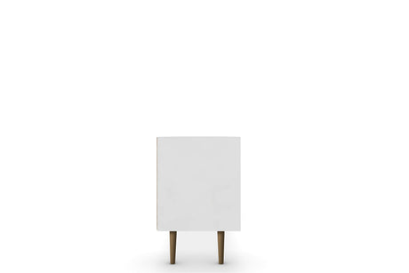 Liberty 70.86" Mid-Century Modern TV Stand in White and 3D Brown Prints by Manhattan Comfort at Eve Furniture