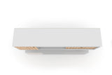 Liberty 70.86" Mid-Century Modern TV Stand in White and 3D Brown Prints by Manhattan Comfort at Eve Furniture