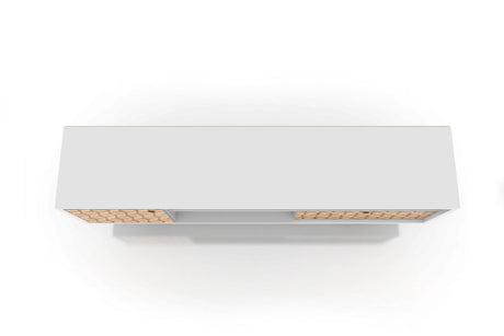 Liberty 70.86" Mid-Century Modern TV Stand in White and 3D Brown Prints by Manhattan Comfort at Eve Furniture