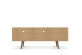 Liberty 70.86" Mid-Century Modern TV Stand in White and 3D Brown Prints by Manhattan Comfort at Eve Furniture