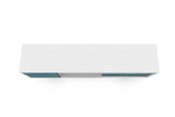 Liberty 70.86" Mid-Century Modern TV Stand in White and Aqua Blue by Manhattan Comfort at Eve Furniture