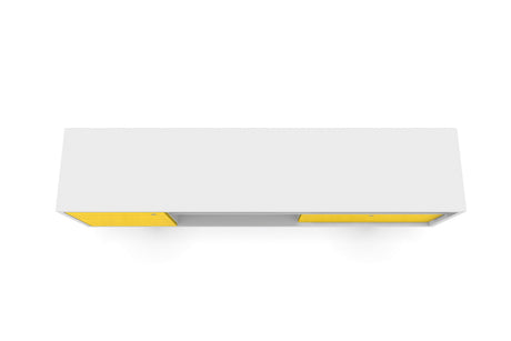 Liberty 70.86" Mid-Century Modern TV Stand in White and Yellow by Manhattan Comfort at Eve Furniture