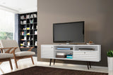 Liberty 70.86" Mid-Century Modern TV Stand in White by Manhattan Comfort at Eve Furniture