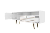 Liberty 70.86" Mid-Century Modern TV Stand in White by Manhattan Comfort at Eve Furniture