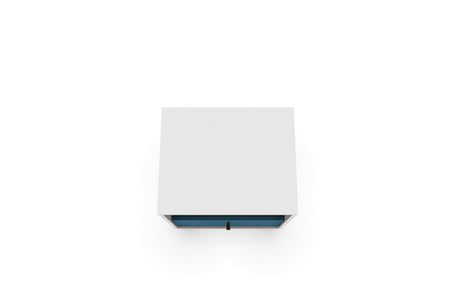 Liberty Mid-Century Modern Nightstand 1.0 in White and Aqua Blue by Manhattan Comfort at Eve Furniture