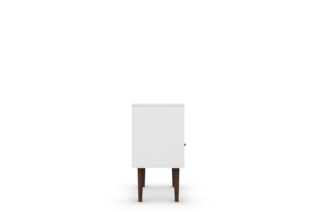 Liberty Mid-Century Modern Nightstand 1.0 in White and Yellow by Manhattan Comfort at Eve Furniture
