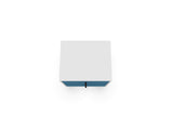 Liberty Mid-Century Modern Nightstand 2.0 in White and Aqua Blue by Manhattan Comfort at Eve Furniture