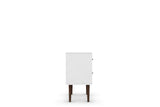 Liberty Mid-Century Modern Nightstand 2.0 in White and Yellow by Manhattan Comfort at Eve Furniture