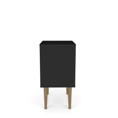Liberty Nightstand 1.0 in Black by Manhattan Comfort at Eve Furniture