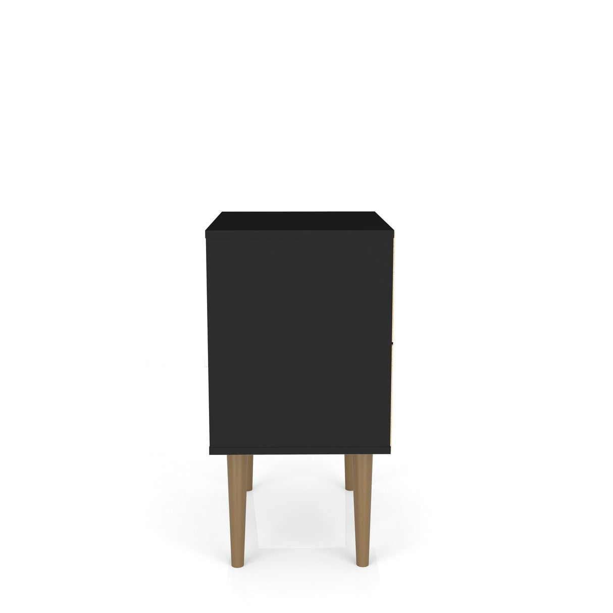 Liberty Nightstand 1.0 in Black by Manhattan Comfort at Eve Furniture