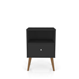 Liberty Nightstand 1.0 in Black by Manhattan Comfort at Eve Furniture