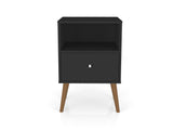 Liberty Nightstand 1.0 in Black by Manhattan Comfort at Eve Furniture
