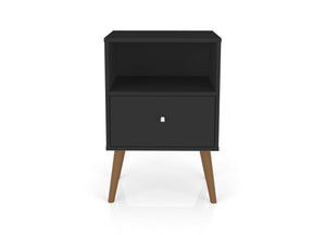 Liberty Nightstand 1.0 in Black by Manhattan Comfort at Eve Furniture