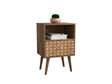 Liberty Nightstand 1.0 in Rustic Brown and 3D Brown Prints by Manhattan Comfort at Eve Furniture