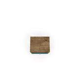 Liberty Nightstand 1.0 in Rustic Brown and Aqua Blue by Manhattan Comfort at Eve Furniture