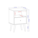 Liberty Nightstand 1.0 in Rustic Brown and White by Manhattan Comfort at Eve Furniture