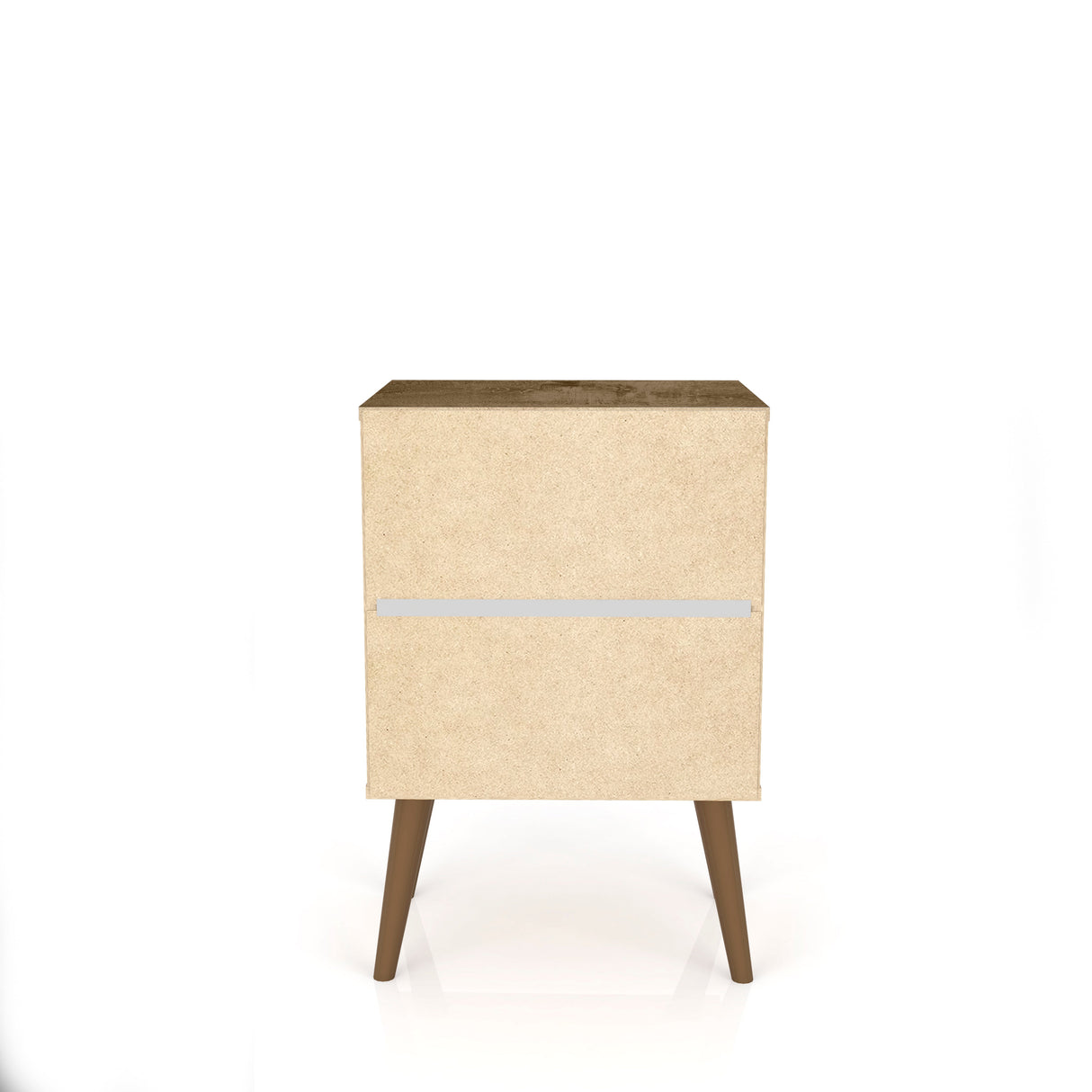 Liberty Nightstand 1.0 in Rustic Brown and White by Manhattan Comfort at Eve Furniture