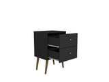 Liberty Nightstand 2.0 in Black by Manhattan Comfort at Eve Furniture